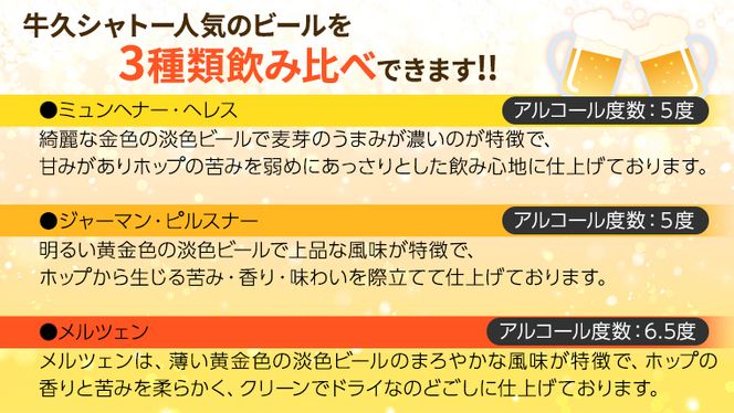 【茨城県共通返礼品／牛久市】牛久シャトービール 3種類6本セット クラフトビール 地ビール 詰合せ 飲み比べ 瓶 お酒 ギフト プレゼント [CC001ya]