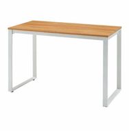 MTKTミーティングテーブル 幅120（6.天板ナチュラル×脚部ホワイト） ミーティング 打ち合わせ 作業机 家具 テーブル 愛西市 / タック株式会社 [AEAH013-6]