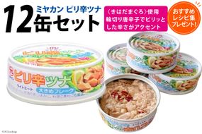 缶詰 ピリ辛ツナ 75g×12缶 [ミヤカン 宮城県 気仙沼市 20563769] 缶詰 ツナ きはだまぐろ 長期保存 非常食 備蓄 