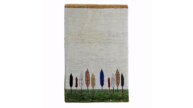限定1品】ギャッベ ルリバフ 125×81cm 手織り 最高級 天然 限定1品】ギャッベ ルリバフ 125×81cm 手織り 最高級 天然