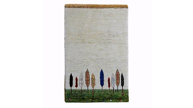 【限定1品】ギャッベ ルリバフ 125×81cm 手織り 最高級 天然 ウール100% 草木染 リビングサイズ おしゃれ かわいい モダン 北欧 ラグ 絨毯 マット ラグマット (HS-11087） カーペット ギャベ 床暖房対応 ホットカーペット対応 [BP227-NT]