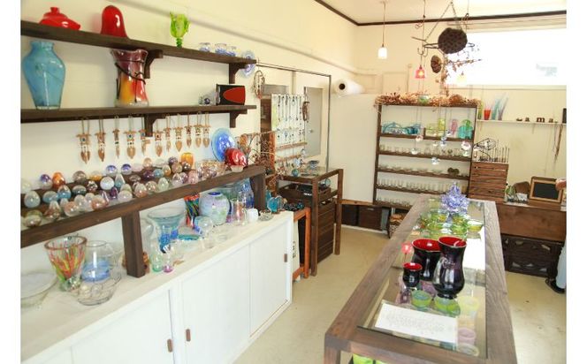 【ガラス工房雫】深海ロックグラス　青・ピンク2個セット