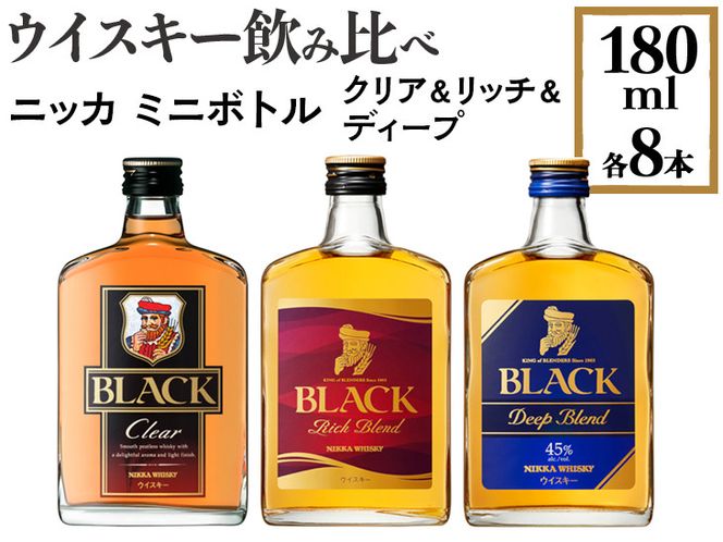 4月上旬以降順次発送】ウイスキー飲み比べ ニッカ ミニボトル クリア