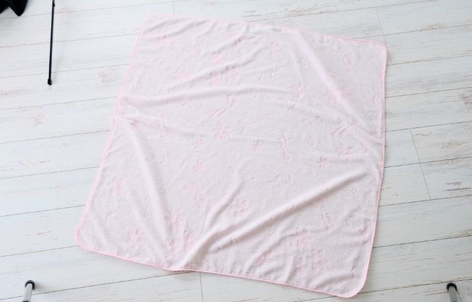 TTT0003 【高島屋選定品】泉州タオル おくるみ２枚（ピンク＆オレンジ）【タオル 国産 シンプル 日用品 ベビー】
