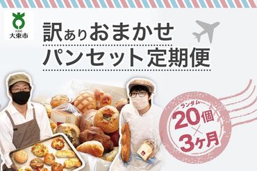 【3か月定期便】おまかせパン20個の詰め合わせ 訳ありパンセット（冷凍）BG357