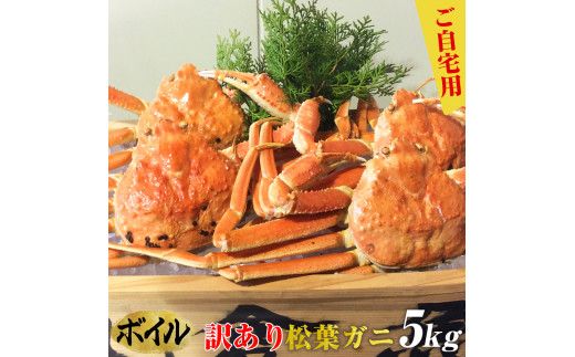 ご自宅用お任せボイル松葉ガニ　大満足の5kgセット【着日指定不可】 ※2024年11月上旬～2025年3月下旬頃に順次発送予定