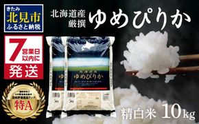 《7営業日以内に発送》令和6年産 【新米】 ゆめぴりか 10kg 北海道産 厳撰 精白米 ( お米 米 白米 北海道 精米 10キロ 5kg ごはん ライス 特A ふるさと納税 )【080-0059】