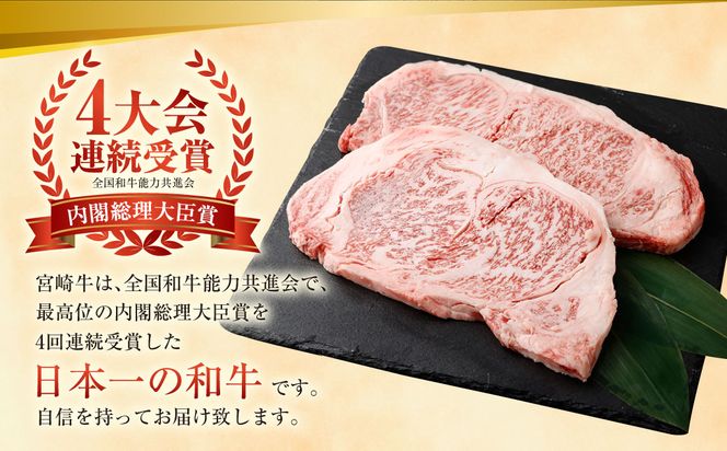 ＜特選宮崎牛ロースステーキ 1kg＋ブランドポーク100g×5枚＞2026年2月上旬より順次出荷します【c057_hn_x4】