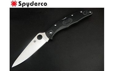 H40-06 【スパイダルコ】エンデューラ4 フルフラット　ブラック（折りたたみナイフ）