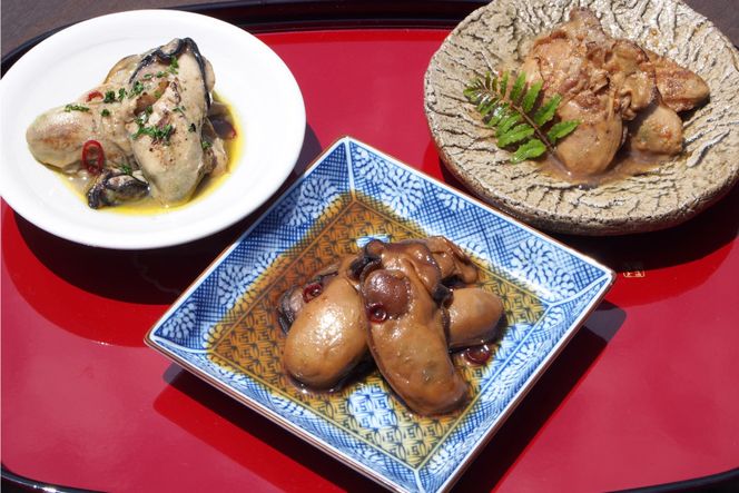 牡蠣のやわらか煮3種セット 各100g×3種 [気仙沼市物産振興協会 宮城県 気仙沼市 20565313] 牡蠣 かき 食べ比べ ヤマヨ水産