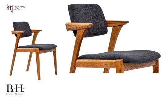 D108-02 B.H.ダイニングチェア(ショートアーム)【オーク材】JBH-DCO207A PBO/BアネルカCG