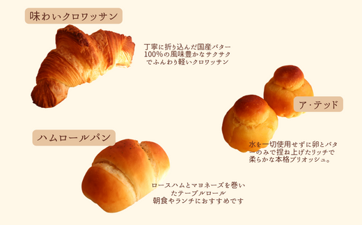 AE-32-R7 【国産小麦・バター100%】ナカタケ人気モーニングパンセット（8種類）