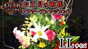 【 お正月 の お花 】 和花 ＊ フラワー アレンジメント LL お正月 花 生花 縁起物 フラワーアレンジメント ギフト [CT054ci]