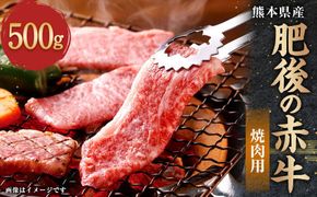 肥後の 赤牛 焼肉用 500g 焼き肉 牛肉 お肉 あか牛 国産 九州産