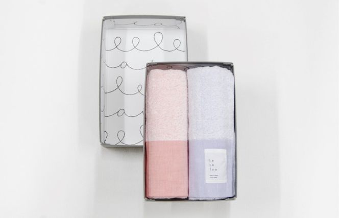 015B352 銀の糸と雪音加工 スリムバスタオル 2枚 A5サイズの収納箱入り【泉州タオル 国産 吸水 普段使い シンプル 日用品】