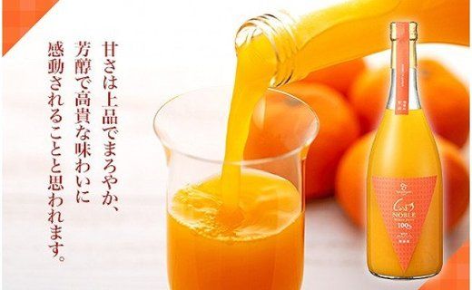 本格超熟成みかんジュース　ストレート１００％無添加【じょうまろノーブル７２０ｍｌｘ3本】K008