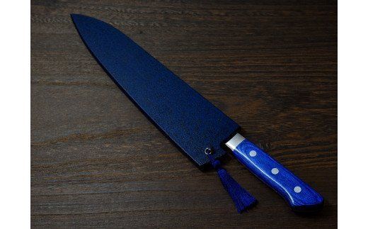 H44-25 剛シリーズ 牛刀包丁 210mm 木製鞘付き【左利き用】