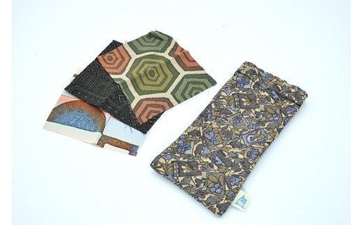 [アンティーク着物リメイク] めがねケース (縦:約21cm 横:約10cm)《Acote》【大阪府守口市】[0370]