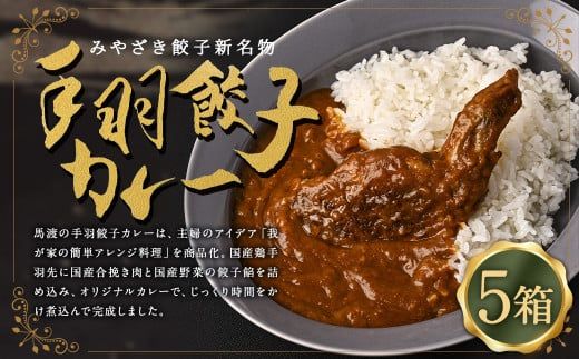 [ みやざき餃子新名物 手羽餃子カレー 5箱 ]翌月末迄に順次出荷[c1260_mw] カレー 餃子 ギョウザ ギョーザ 手羽餃子 レトルト 常温保存 餃子の馬渡