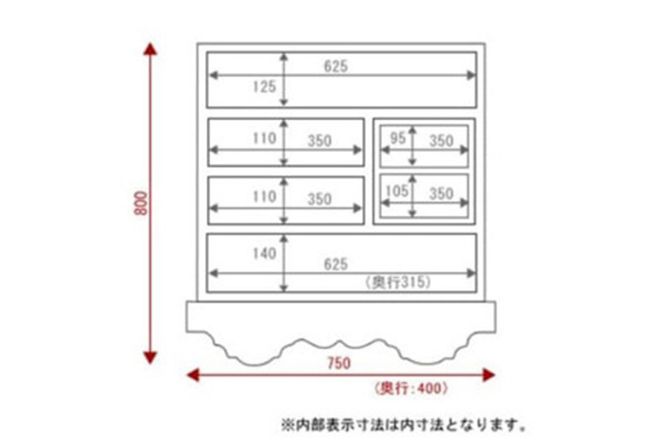 仙台箪笥 中型車箪笥 常盤色漆塗り (申込書返送後、3ヶ月〜8ヶ月程度でお届け)|06_kyk-340701