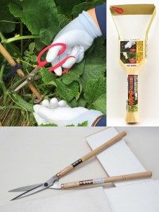 お庭の鋏２種と中耕くわ「もん太」３点セット