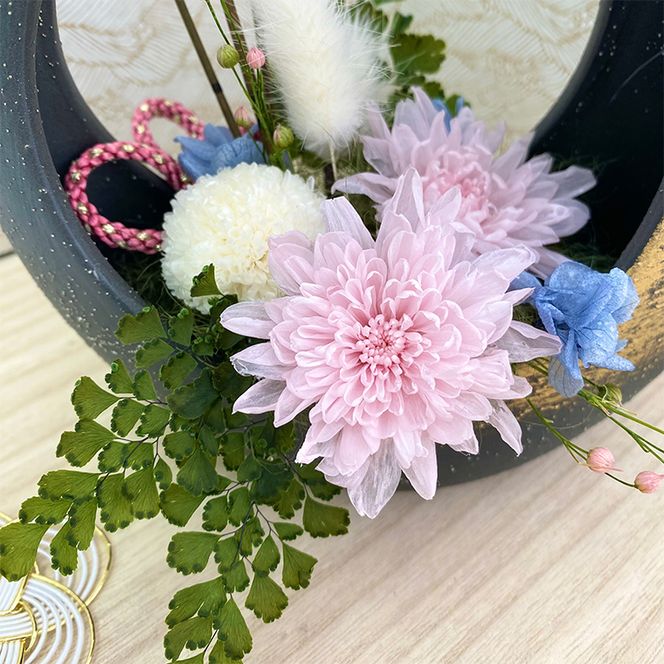 AJ153-1 プリザーブドフラワー【紫希/黒】春日部市 シュガーパイン