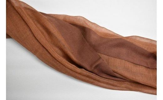 シルク×カシミヤストール Frame(ブラウン)(男女兼用)天然素材ストール専門店muto FAA4026