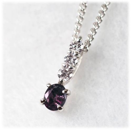 アレキサンドライト ペンダント0.15ct K18WG （26345）　BR-11