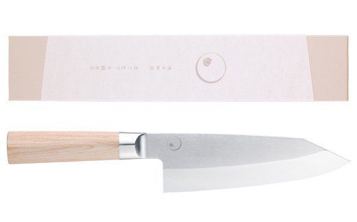 ＜寄附金額改定＞■ミシュラン料理人 橋本幹造　両刃包丁　片縞出刃 ◇ 貝印 (AB5513)