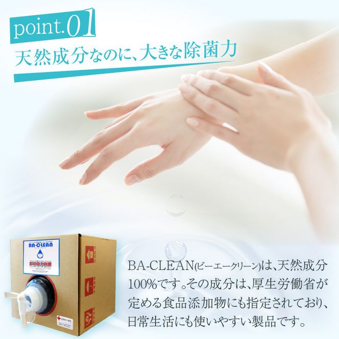 除菌・消臭剤　BA-CLEAN10L（ビーエークリーン）[028J02]