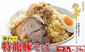 【セット商品】特龍豚そば×3食＋龍介餃子24個入り×1食セット ※離島への配送不可