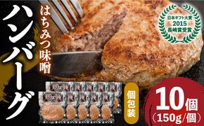 【長崎 じげもん 豚】はちみつ 味噌 ハンバーグ（10人前）/ はんばーぐ 小分け 冷凍 / 南島原市 / 溝田精肉店 [SBP001]