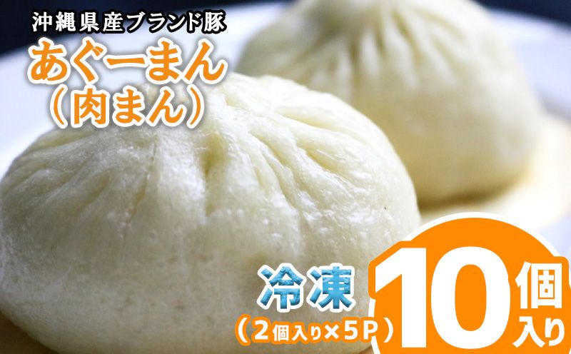 沖縄県産ブランド豚 あぐーまん(肉まん) 10個入り(2個入り×5P)冷凍