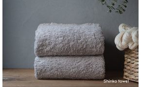 G2686 【TVで紹介！】おぅ！え～やん バスタオル（グレー）2枚【泉州タオル 国産 吸水 普段使い 無地 シンプル 日用品 家族 ファミリー】