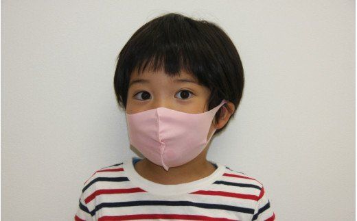 フィット感抜群！水着素材のクロッツマスク2枚ピンク系【子ども用】_1557R