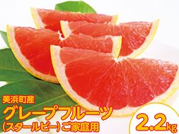 美浜町産グレープフルーツ（スタールビー）ご家庭用　6-8玉（約2.2kg） ※2025年5月上旬〜7月上旬頃に順次発送予定 ※着日指定不可