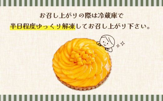 【2026年6月中旬〜発送】【舌にあふれる季節感♪こだわりのサクサクタルト】完熟マンゴーのタルト / 南島原市 / アトリエジジ [SAA009]