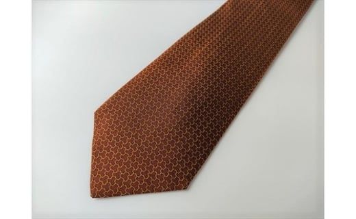 郡内織物「富士桜工房」シルクネクタイ 毘沙門亀甲『えび茶 』 FAA1015