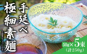 島原 手延 極細 素麺 250g / そうめん 素麺 南島原市 / 島原手延素麺組合連絡協議会 [SAN003] 