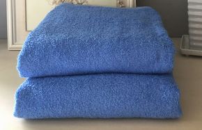 020C478 超大判バスタオル２枚セット（ブライトブルー）泉州タオル 90×170cm【泉州タオル 国産 吸水 普段使い 無地 シンプル ファミリー】