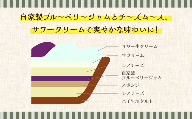 【2026年1月～発送】【舌にあふれる季節感♪こだわりのサクサクタルト】ブルーベリーとムースフロマージュのタルト / タルト ブルーベリー ムース 18cm 南島原市 / アトリエジジ [SAA005] 