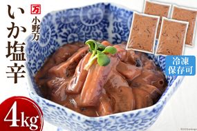 いか塩辛 4kg（1kg×4p） 冷凍 [小野万 宮城県 気仙沼市 20565160] 魚介類 いか イカ 塩辛 イカ塩辛 おつまみ 珍味 冷蔵 酒の肴 おつまみ ご飯のお供