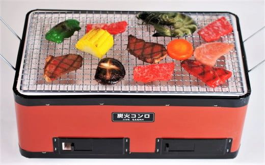 バーベキューコンロ鉄板（赤） H023-048（愛知県碧南市） | ふるさと