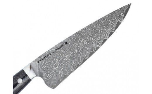Zwilling ツヴィリング 「 ボブ・クレーマー ユーロ ステンレス シェフナイフ 200mm 日本製」 ダマスカス 牛刀 多層鋼 岐阜県関市製【日本正規販売品】 Bob Kramer Chef Knife 34891-201