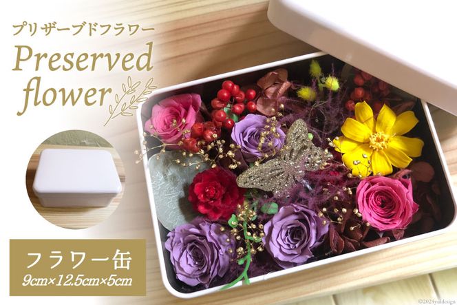 花 プリザーブドフラワー缶 9cm×12.5cm×5cm [littleprincess 花 プリザーブドフラワー缶 9cm×12.5cm×5cm [littleprincess