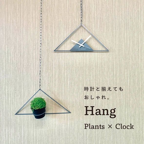 GRAVIRoN Hang Plants シリーズ Triangle 黒皮鉄（プランツハンガー） 観葉植物 プランター