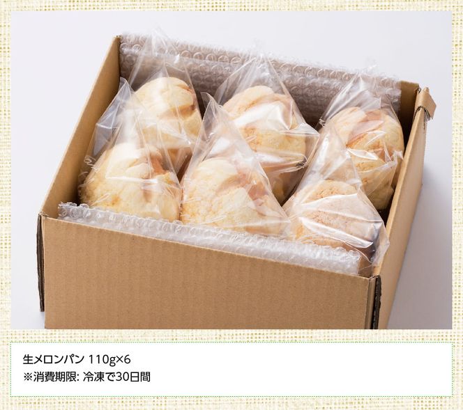 『押川春月堂本店』生メロンパン6個