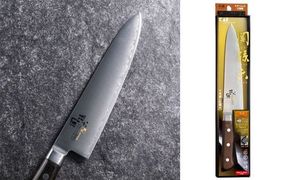 H25-06 ＜湿式砥石を使用した本格刃付＞ ◇貝印 関孫六 木蓮 牛刀 180mm （本通し・一体口金・ステンレス三層鋼） ～包丁 長い 天然木 ステンレス 調理器具 キッチンツール ギフト 贈り物にも～