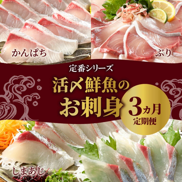 定期便 定番シリーズ 活〆鮮魚のお刺身 (3ヶ月お届け) 　N019-ZD041　請関水産