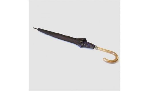 槙田商店【紳士雨傘】長傘 Tie Plain×Stripe 茶 FAA5006